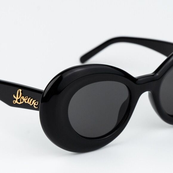 Loewe WING Women Sunglasses Black Grey Cat Eye LW40112I 01A NEW AUTHENTIC